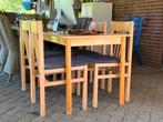 Tafel met 4 stoelen zgan, Huis en Inrichting, Tafels | Eettafels, Ophalen, Zo goed als nieuw, Rechthoekig, 50 tot 100 cm