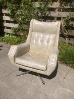 Vintage skai leren fauteuil, Ophalen, Gebruikt, 75 tot 100 cm