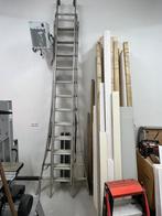 Zware aluminium ladder +- 9 meter, Doe-het-zelf en Verbouw, Ladders en Trappen, Ophalen, Zo goed als nieuw, 4 meter of meer