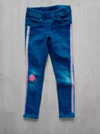 Spijkerbroek met pailletten maat 128 donkerblauw, Kinderen en Baby's, Broek, Gebruikt, C&A, Meisje
