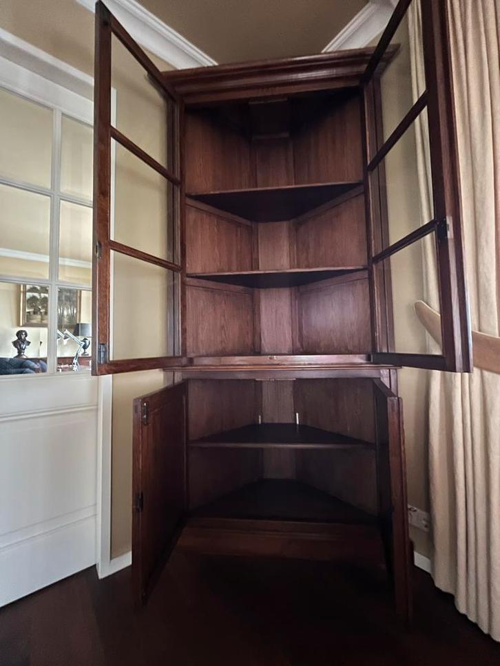 Eikenhouten Hoekkast - Stijlvol en Praktisch, Huis en Inrichting, Kasten | Vitrinekasten, Gebruikt, 200 cm of meer, 100 tot 150 cm