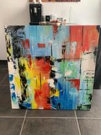 Olieverf Schilderij - 1x1 Meter - Nieuwstaat, Antiek en Kunst, Ophalen of Verzenden