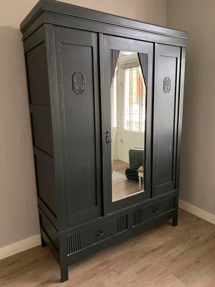 Oude Franse kledingkast - Demontabel, Huis en Inrichting, Kasten | Kledingkasten, Gebruikt, 200 cm of meer, 100 tot 150 cm, 50 tot 75 cm