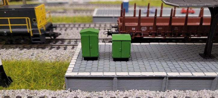 3D Geprinte NS schakelkasten voor langs het spoor (34), Hobby en Vrije tijd, Modeltreinen | H0, Nieuw, Brug, Tunnel of Gebouw