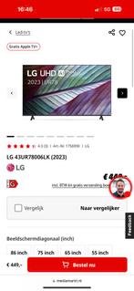 LG 43UR78006LK (2023) 43 inch, Audio, Tv en Foto, 100 cm of meer, LG, Ophalen of Verzenden, Zo goed als nieuw