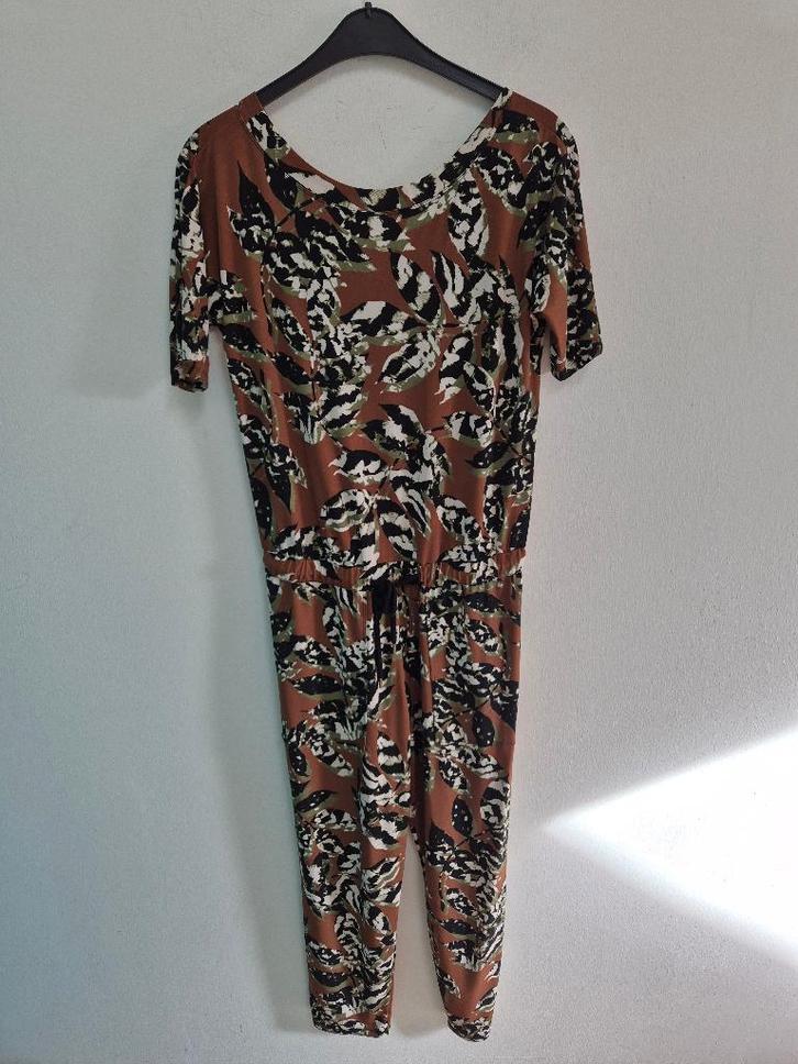 Jump4 - Bruin-groene Vanilia jumpsuit maat L (1), Kleding | Dames, Jumpsuits, Zo goed als nieuw, Maat 38/40 (M), Bruin, Verzenden