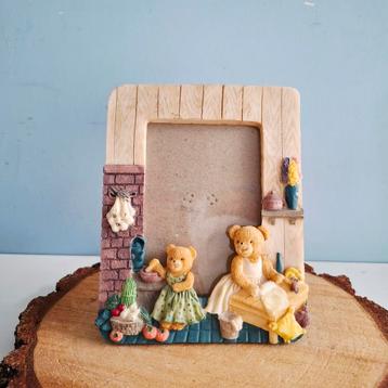 Schattige fotolijst met teddyberen, 12 x 8 cm beschikbaar voor biedingen