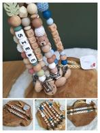 Handgemaakt kraamcadeau Speenkoord Wagenspanner of Tashanger, Nieuw, Ophalen of Verzenden, Saluty's kinder- en kraamcadeaus, Info@salutys.nl