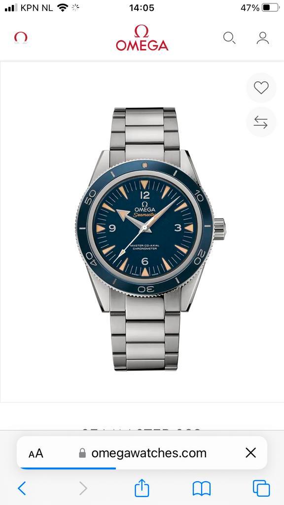 Omega Seamaster 300, Sieraden, Tassen en Uiterlijk, Horloges | Heren, Zo goed als nieuw, Polshorloge, Omega, Overige materialen