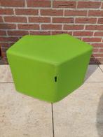 Softline pause poef groen skai 60x47x40 cm made in Denmark, Ophalen of Verzenden, Gebruikt, Rond