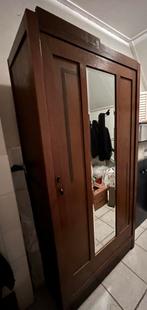 Antieke eiken kast 1,90 m x 94,5 cm met schappen Art Deco, Ophalen of Verzenden