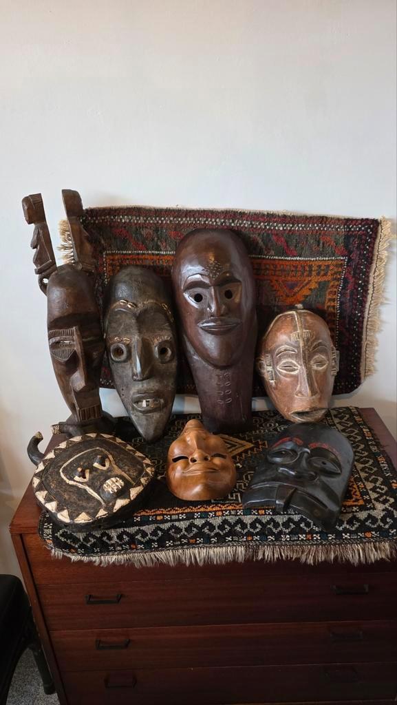 Afrikaanse Masker Collectie, Antiek en Kunst, Kunst | Niet-Westerse kunst, Ophalen of Verzenden