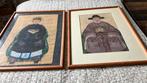 Chinese voorouder portretten, Huis en Inrichting, Ophalen of Verzenden, Zo goed als nieuw, Hout, Minder dan 50 cm