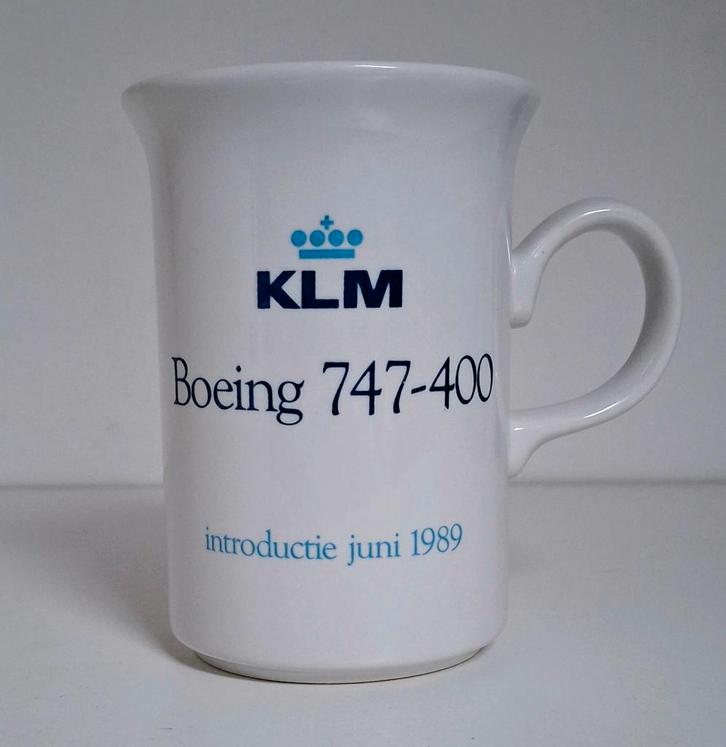 2 KLM bekers Boeing en KLM logo Coll. Item eind J '80 €23,99, Verzamelen, Luchtvaart en Vliegtuigspotten, Nieuw, Overige typen