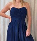 Prachtige donkerblauwe jurk met split, Verzenden, Zo goed als nieuw, Blauw, Galajurk