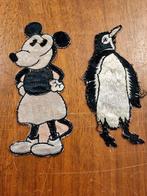 Dysney, oude Mickey Mouse en pinguin opnaaiembleem,  zijde, Eén stripboek, Ophalen of Verzenden, Zo goed als nieuw