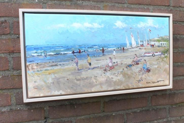 VAN NOORT , ZONNIG ZANDVOORT, Antiek en Kunst, Kunst | Schilderijen | Klassiek, Ophalen of Verzenden