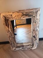 Spiegel met houten rand, Minder dan 100 cm, Rechthoekig, Zo goed als nieuw, Ophalen