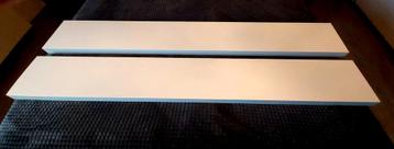 2x Matte Witte Wandplanken