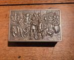 Zilveren lepeldoos reliëfafbeelding nachtwacht, Ophalen of Verzenden, Zilver