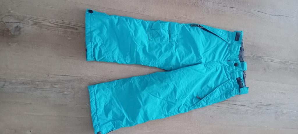 Turquoise skibroek maat 110-116, Kinderen en Baby's, Kinderkleding | Maat 116, Gebruikt, Jongen of Meisje, Ophalen