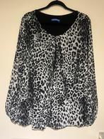 Miller & Monroe luipaard print blouse maat 46, Ophalen of Verzenden, Zo goed als nieuw, Zwart, Blouse of Tuniek
