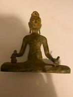 Khmer Boeddha Mediterende Man oud brons Kostbaar!, Antiek en Kunst, Ophalen