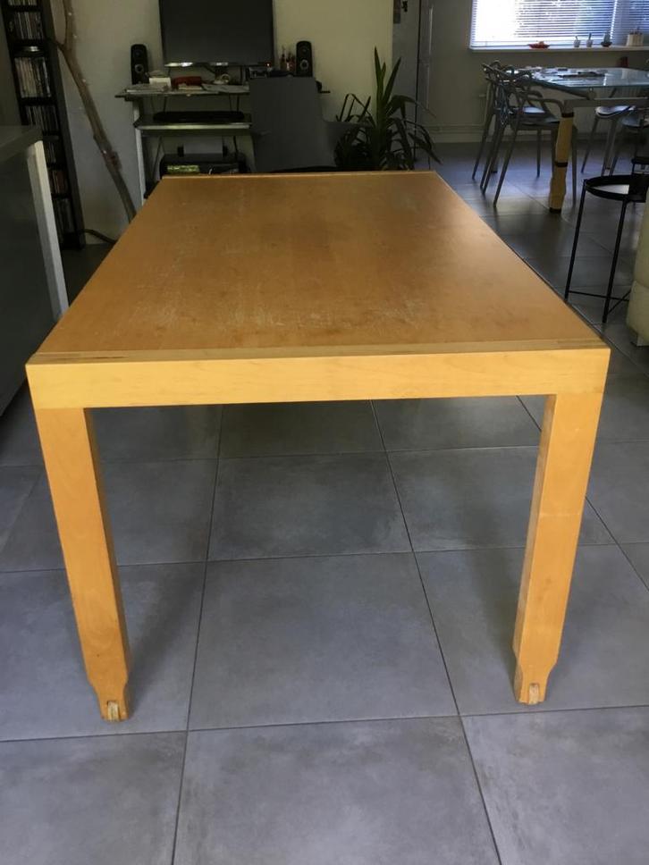 Houten Eettafel - Stevig en Praktisch, Huis en Inrichting, Tafels | Eettafels, Gebruikt, 100 tot 150 cm, 150 tot 200 cm, Vijf personen of meer