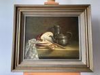 Ad de Roo, stilleven met brood en tin, Antiek en Kunst, Kunst | Schilderijen | Klassiek, Ophalen