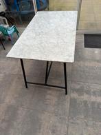 Stijlvolle marmeren tafel, Ophalen, Gebruikt, 100 tot 150 cm, 50 tot 100 cm