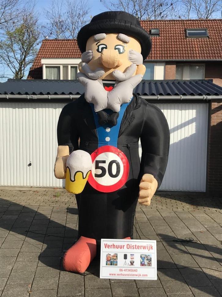 Abraham opblaas feestfiguur pop 3,2 m hoog te huur, Hobby en Vrije tijd, Feestartikelen | Verhuur, Zo goed als nieuw, Abraham of Sarah