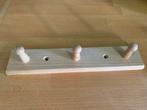 Houten Wandkapstok met 3 Haken - Nieuw, Wandkapstok, Nieuw, Ophalen of Verzenden, Minder dan 100 cm