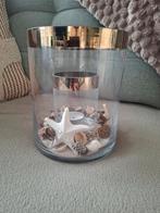 2 stuks windlichten RM glas/zilver, Ophalen, Zo goed als nieuw, Zilver, Minder dan 25 cm