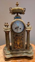 Antieke Franse Onyx Schouwklok met Brons, Ophalen