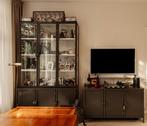 Stalen groene kast / dressoir, 200 cm of meer, Nieuw, Ophalen of Verzenden, Glas
