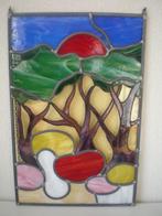 Tiffany en glas-in-lood Raamhanger 51 x 34 cm, Antiek en Kunst, Ophalen