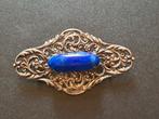 zilveren broche met blauwe steen, Sieraden, Tassen en Uiterlijk, Broches, Ophalen, Zo goed als nieuw, Zilver, Zilver