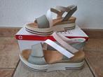 Rieker dames sandaal groen/wit maat 40 (Z.G.A.N.), Ophalen, Sandalen of Muiltjes, Zo goed als nieuw, Groen