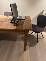 Eettafel 220cm van licht teakhout, Huis en Inrichting, Tafels | Eettafels, Ophalen, Teakhout, 200 cm of meer, 50 tot 100 cm