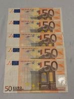 5x € 50 euro biljetten 2002 met handtekening Duisenberg, Postzegels en Munten, Bankbiljetten | Europa | Eurobiljetten, Ophalen of Verzenden