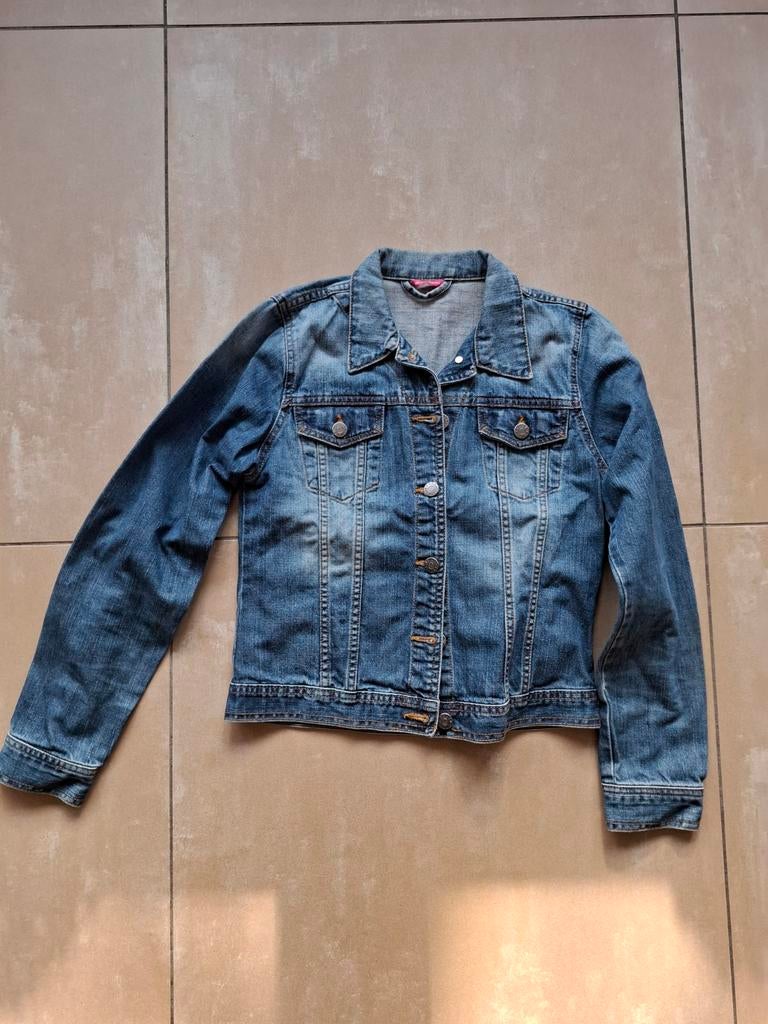 Meisjes spijkerjasje .Hema . Maat 158/164, Ophalen of Verzenden, Zo goed als nieuw, Maat 34 (XS) of kleiner, Blauw