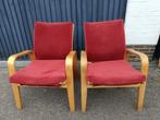 Vintage rode stoelen, retro comfortabele ligzetels, midcent, Ophalen, Huis en Inrichting