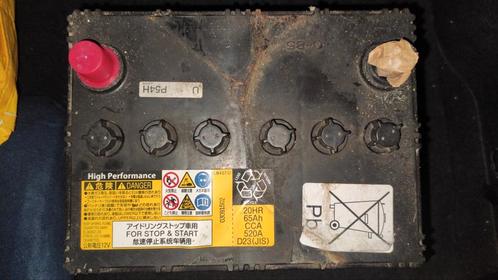Yuasa auto accu 12V 65Ah EFB gebruikt, Auto-onderdelen, Accu's en Toebehoren, Mazda, Gebruikt, Ophalen
