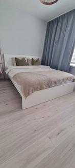 Malm bedframe 160x200, inclusief lattenbodem, Huis en Inrichting, Slaapkamer | Bedden, Ophalen, Wit, Tweepersoons, Zo goed als nieuw