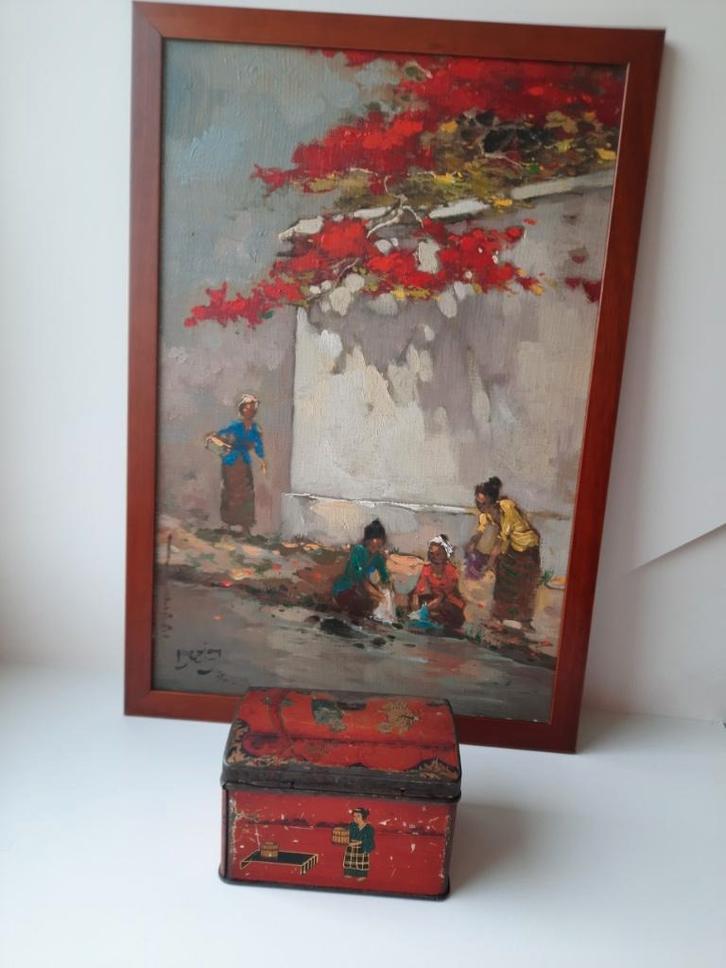 Oud Thee blik, Verzamelen, Blikken, Gebruikt, Overige, Overige merken, Ophalen of Verzenden