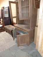 Oude houten buffetkast met glas, Huis en Inrichting, Kasten | Buffetkasten, Ophalen of Verzenden