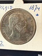 Rijksdaalder 1874, Koning Willem III, Zilver, Ophalen of Verzenden, Losse munt