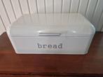 Cremekleurige metalen retro broodtrommel., Ophalen of Verzenden, Zo goed als nieuw