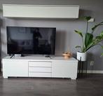 Set van TV meubel en bovenkast, Ikea Besta Burs hoogglans, Ophalen, Zo goed als nieuw