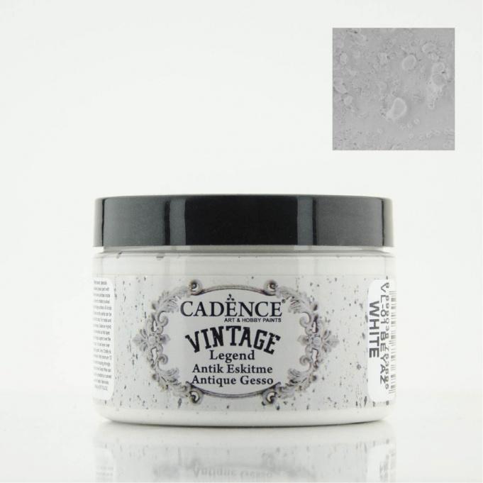 Cadence Vintage legend antique gesso pot 150 ml wit, Hobby en Vrije tijd, Schilderen, Nieuw, Overige typen, Ophalen of Verzenden